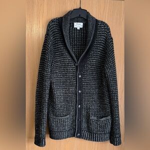 Rag & Bone | Men's Large | Cardigan Sweater Gray Marled Wool Blend Neiman Marcus